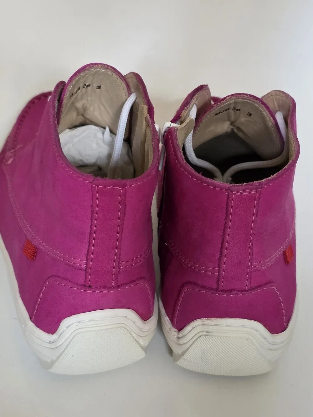Marc Joseph NY Fuchsia Suede Moccasin Booties Girls Size 3 Youth NEW